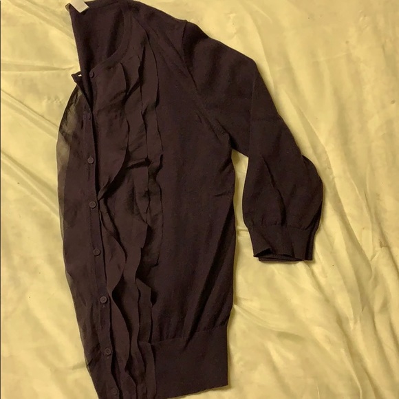 Loft 3/4 sleeve light cardigan w/ buttons - Picture 5 of 5